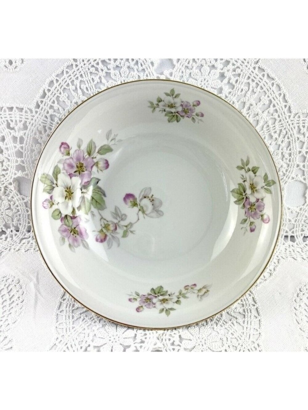 Tirschenreuth "Apple Blossom" Pattern #246 round 8.5" serving bowl Cottagecore